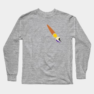 Asexual Pride Paintbrush Long Sleeve T-Shirt